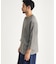 ワッフル7分袖ヘンリーネックTシャツ