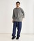 ワッフル7分袖ヘンリーネックTシャツ