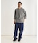 ワッフル7分袖ヘンリーネックTシャツ