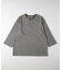 ワッフル7分袖ヘンリーネックTシャツ