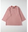 ワッフル7分袖ヘンリーネックTシャツ