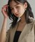 シルバー バロックパール チェーンリンク ショートピアス