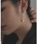 シルバー バロックパール チェーンリンク ロングピアス