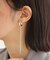 シルバー ハンギング カーブチェーンピアス