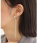 シルバー ハンギング カーブチェーンピアス