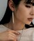 シルバー カーブチェーンフリンジピアス