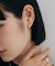 シルバー ハギーフープ フラットサークルピアス