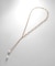 シルバー バロックパール ミックスチェーン ダブルドロップ ネックレス GP