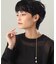 シルバー バロックパール ミックスチェーン ダブルドロップ ネックレス GP