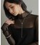 シルバー ツイストスクエア Yネックレス
