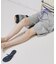 バイカラースウェットハーフパンツ