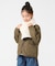 【120-150cm】TAION ミリタリーZIP Vネック ダウンジャケット(UNISEX)