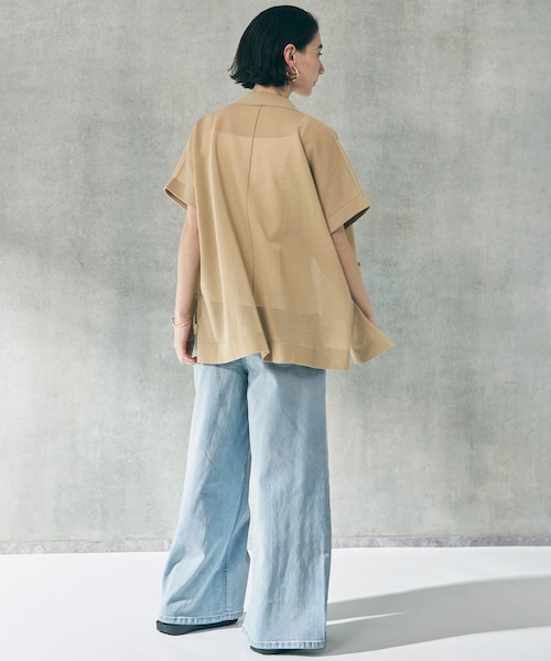 野呂佳代さん着用】シアーフォルムニット ジャケットジレ