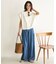 UNFILO DENIM LIGHT タックワイドパンツ