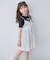 【2点セット】Tシャツ×レース キャミソールチュニック