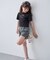 【2点セット】Tシャツ×レース キャミソールチュニック