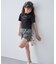 【2点セット】Tシャツ×レース キャミソールチュニック