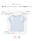 【綿100%】肩リボン×ラインストーンロゴ 半袖Tシャツ