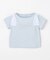 【綿100%】肩リボン×ラインストーンロゴ 半袖Tシャツ