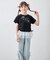 ドロスト 裾リボンTシャツ