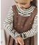 【チョコレート シリーズ】フリル ハイネック 長袖Tシャツ
