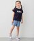 【綿100%】ひんやり フレンチスリーブ サガラ刺繍Tシャツ