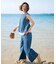 【野呂佳代さん着用】UNFILO DENIM light ノースリーブブラウス