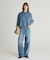 【UNFILO DENIM LIGHT】 クロップドシャツ