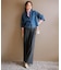 【UNFILO DENIM LIGHT】 クロップドシャツ
