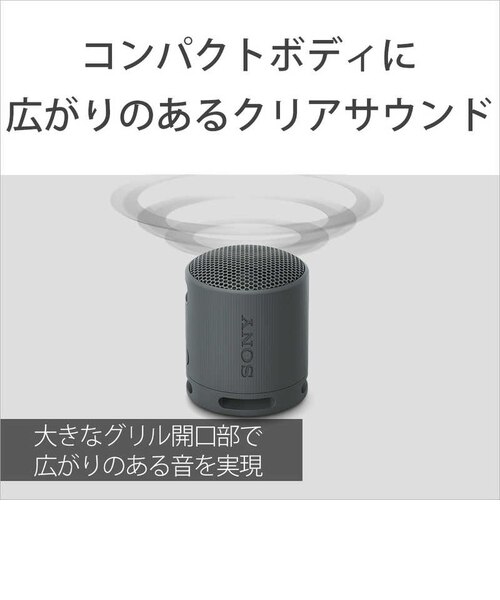ソニー ワイヤレスポータブルスピーカー ライトグレー ［防水