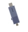 エレコム　USBメモリ 64GB USB3.2 Gen1 USB Type-C / USB-A 両対応 スライド式 高速データ転送 セキュリティソフト使用可 ブルー MFWSAU3064GBU