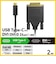 エレコム　USB Type-C - DVI 変換 USB-C プラグ to DVI-D プラグ 2m 1920×1080 60Hz ブラック CACCDVI20BK2