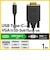 エレコム　USB Type-C - VGA 変換 ケーブル 1m USB-C プラグ to ミニD-Sub15pin プラグ ブラック CACCVGA10BK2