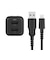 OWLTECH　最大17W USB Type-A 2ポート AC充電器 超タフUSB Type-A to Lightning 1.5m ケーブル セット ブラック OWLAC17WAAL15BK