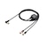 ORIGINALBASIC　4K8K対応 アンテナ分波器 ケーブル付 (F(ネジ)0.5m-L(L字)1m)  OBTSFL2C10BK