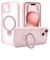 ラスタバナナ　iPhone 15 ZEROSAFE 極限保護 ハイブリッドケース TPU×PC 360°回転MagSafeリング付き FRPK フロストピンク 7875IP361HPMPK