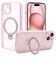 ラスタバナナ　iPhone 15 ZEROSAFE 極限保護 ハイブリッドケース TPU×PC 360°回転MagSafeリング付き FRPK フロストピンク 7875IP361HPMPK