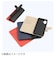 レイアウト　Galaxy A25 Like standard 耐衝撃 マグネットベルト シンプル 手帳型レザーケース / ブラック_レッド RTGA25ELC1BR