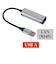 ナカバヤシ　LAN変換アダプタ [USB-A オス→メス LAN] シルバー ULAA01SL