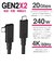 YOUZIPPER　USB-C ⇔ USB-Cケーブル [映像 /充電 /転送 /1.0m /4K /PD240W /USB3.2 Gen2x2] ブラック GEN2X21L