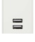 ビックアイデア　USB付き電源タップ2個口1m2ポート ホワイト BIMUT212A1W