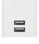 ビックアイデア　USB付き電源タップ2個口1m2ポート ホワイト BIMUT212A1W