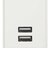 ビックアイデア　USB付き電源タップ3個口1m2ポート ホワイト BIMUT312A1W