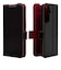 ラスタバナナ　Galaxy S25 薄型手帳サイドマグネットケース 衝撃吸収 ブラック×レッド 8738GS25BSMBKR