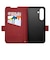 ラスタバナナ　Galaxy S25 薄型手帳サイドマグネットケース 衝撃吸収 ブラック×レッド 8738GS25BSMBKR