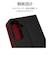 ラスタバナナ　Galaxy S25 薄型手帳サイドマグネットケース 衝撃吸収 ブラック×レッド 8738GS25BSMBKR