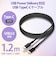 エレコム　タイプC ケーブル USB Type-C to Type-C 1.2m PD 60W 急速充電 断線に強い 高耐久 ブラック MPAXCCS12PNBK