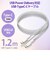エレコム　タイプC ケーブル USB Type-C to Type-C 1.2m PD 60W 急速充電 断線に強い 高耐久 ホワイト MPAXCCS12PNWH