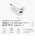 エレコム　充電器 USB Type-C 20W PD対応 2ポート USB-C USB-A コンセント iPhone iPad Android 各種対応 PSE適合 折りたたみ式プラグ ホワイト MPAAC12020XWH