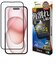 ラスタバナナ　iPhone15 6.1インチ ガラスフィルム 全画面保護 角割れしない3Dソフトフレーム ブルーライトカット 高光沢 簡単貼り付け治具付き SE3877IP361